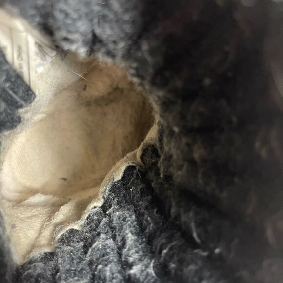 UGG Australia Cambridge 1003175 leather Suede black Knit top Buckle Boots SZ8 - Picture 11 of 13